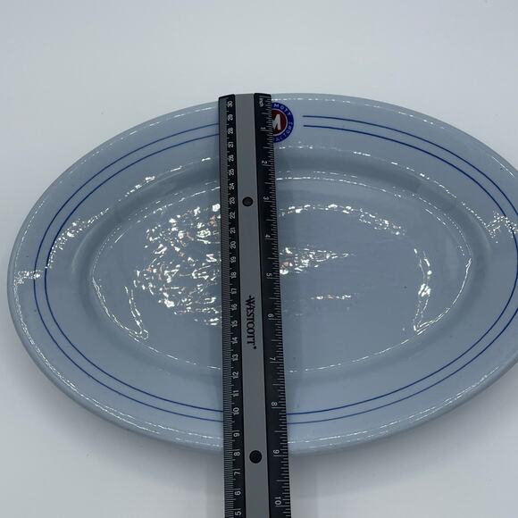 Vintage McNicol Paragon China “Blue Lune” 13” x 9” Oval Plate/ Platter - Picture 5 of 5